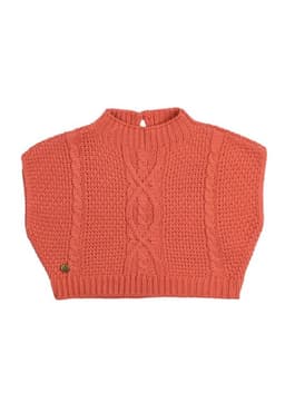 Sweater bb nina s/ mangas outside 190 Coral 3-6 MESES