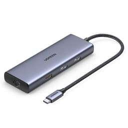 Hub USB-C a 2 puertos USB 3.0 A + USB2.0 + 2 HDMI Plata