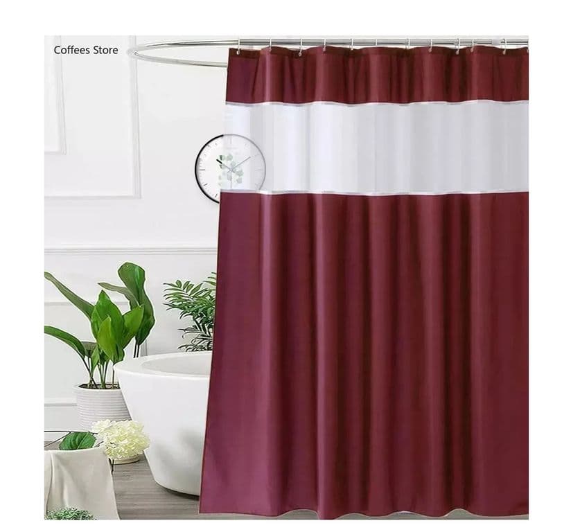Cortina Ducha Bano 180x200 Decoracion Burdeo