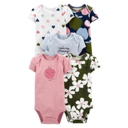 Pack 5 Bodys Manga Corta Super Cute 100% Algodon Verde 18 MESES