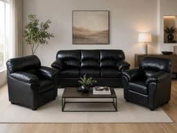 LIVING PU ECOCUERO DECO 3-1-1 Negro