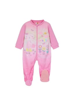 Pijama Bebe Nina Entero Polar Sustentable Rosado Rosa 9-12 MESES