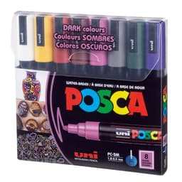 Marcadores Posca Pc-5M (1.8 - 2.5mm) Set De 8 Colores Dark