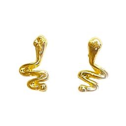 Aros Serpiente Enchapado Oro 18K Dorado TALLA UNICA