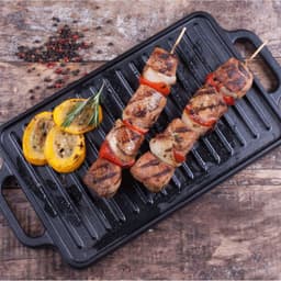 Plancha Doble Faz Precurada de Hierro Fundido 21 x 33 cms