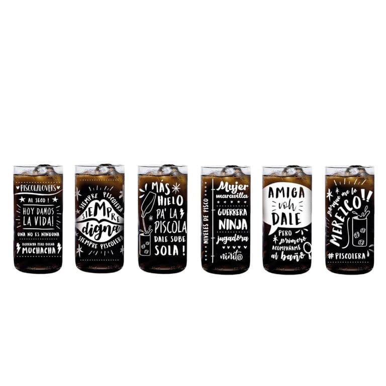 Piscoleras Juego de 6 Vasos