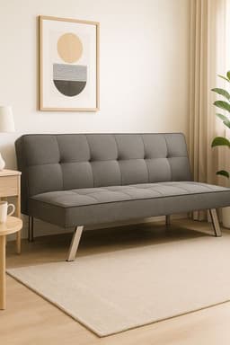 Futon Sofa Cama Grecia Gris Gris claro