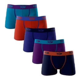 Boxer Nino Algodon Color Pack 5 C2 Rojo 10