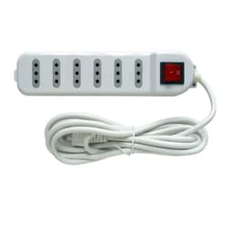 ALARGADOR 6 TOMAS 3 METROS SWITCH ON/OF BLANCO