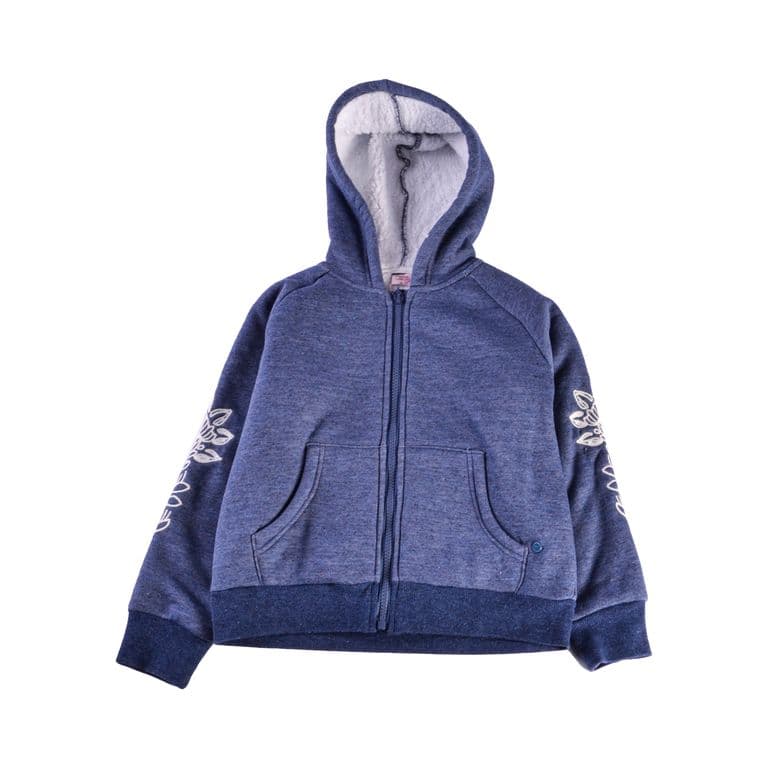 Poleron con Capucha Nina Azul Azul 3
