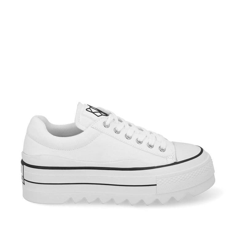 Zapatilla Plataforma Blanca Mujer 33740 Blanco 35