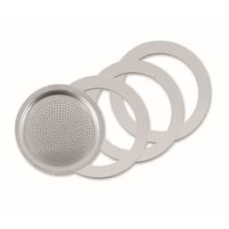 Filtro Acero Inox-2 Juntas Silicona -Cafetera 4 tazas Steel Express