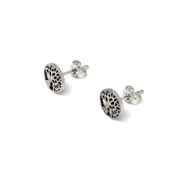 Aros Arbol De La Vida Mini Plata Fina 925 Plateado TALLA UNICA