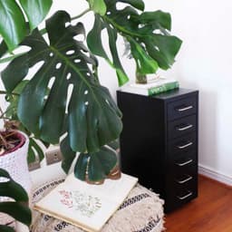 Cajonera negra 6 cajones con ruedas