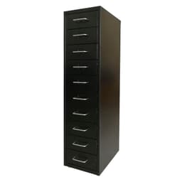 Cajonera negra 10 cajones con ruedas