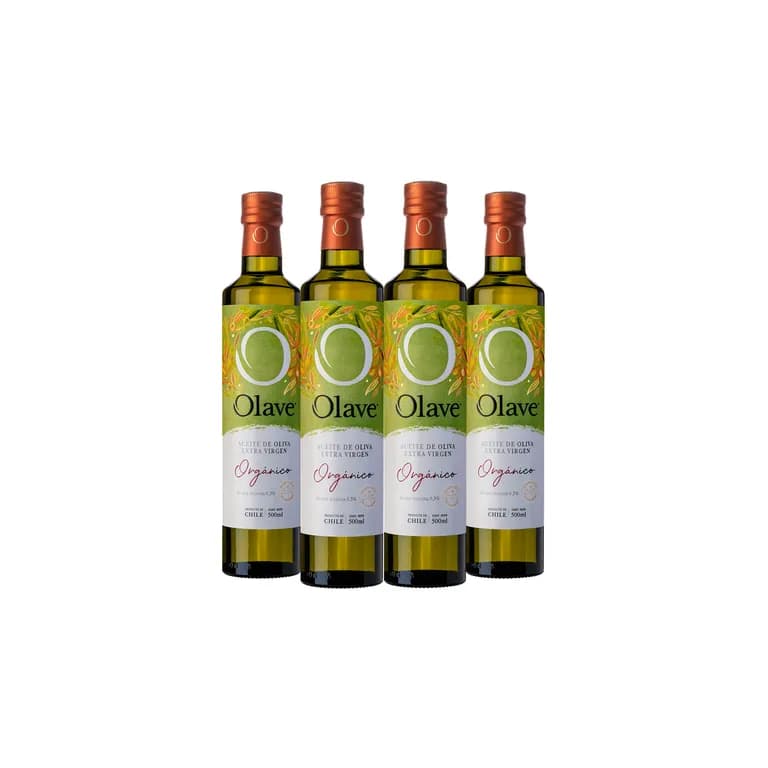 Aceite Oliva Organico Extra Virgen Organico 4 x 500 ml