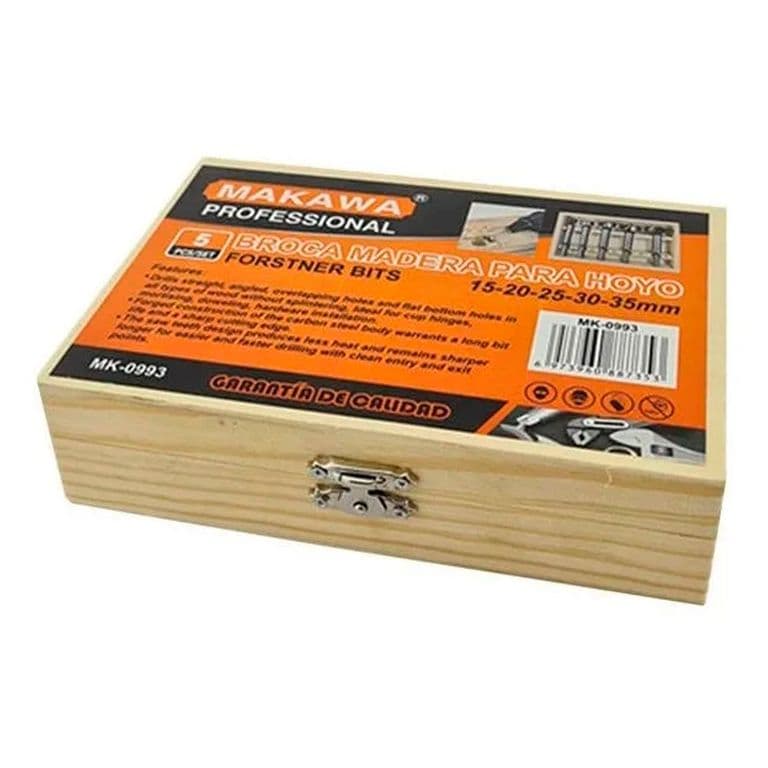 Kit Set Juego De Brocas Fortsner Para Madera 5 Piezas