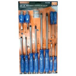 Kit Set Juego De Destornilladores De Golpe 12 Piezas