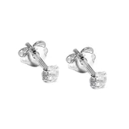 Aros Circon Blanco Solitario Plata Fina 925 Blanco 3