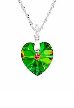 Collar Gran Romance Plata 925 creado con cristales de Swarovski Vitral Medium Verde TALLA UNICA