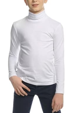 Pack 3 Beatle Blancos Nino 100% Algodon Manga Larga Blanco 10