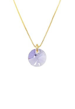Collar Punto de Luz Gold 24K creado con cristales de Swarovski Violeta Violeta TALLA UNICA