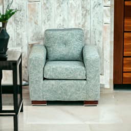 Sofa Franco 1 Cuerpo Cuero Auris Verde Agua