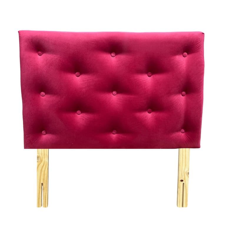 Respaldo 1 Plaza Rojo Felpa Muebles Rimar