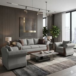 JUEGO DE LIVING 3-1-1 TOKIO Gris cemento