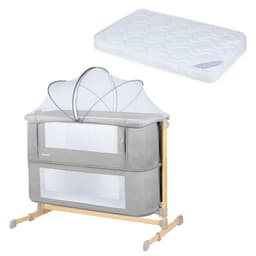 Cuna Colecho Aura Gris + Colchon Grey