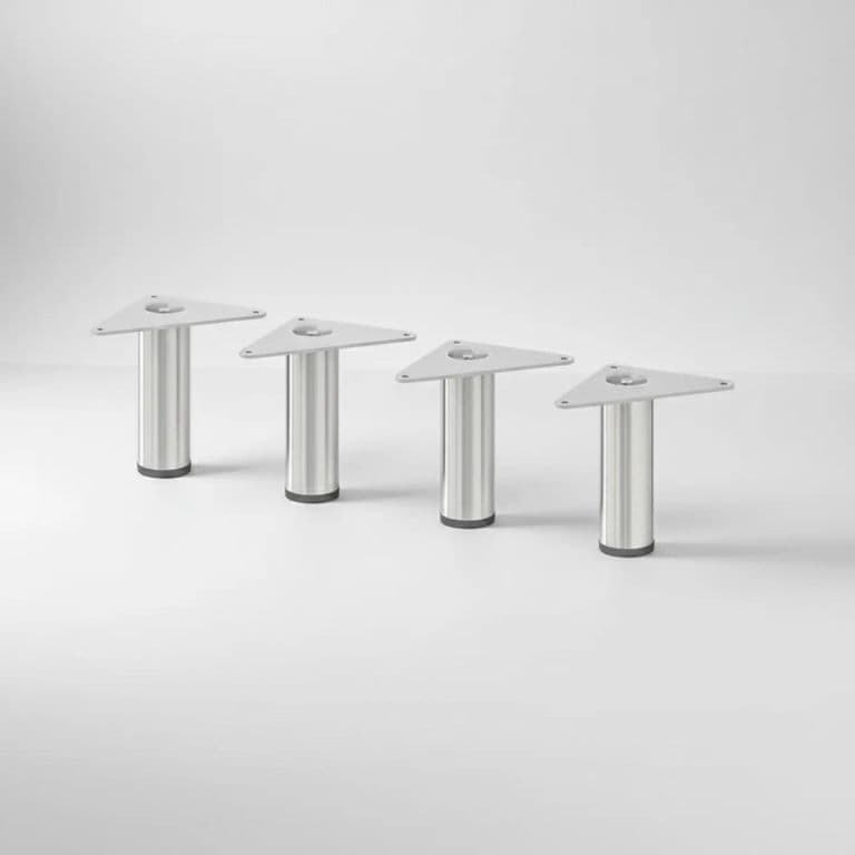 Kit de 4 Patas Con Placa Para Sillones y Gabinetes Altura 10 Cm