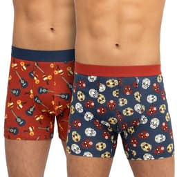 Boxer Iconos Bi-Pack Ladrillo Rojo S