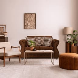 Sofa Roma 2C Tela Cafe