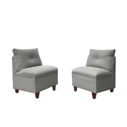 PAR BUTACAS MATEO CHENILLE GRIS PATA MADERA 1C