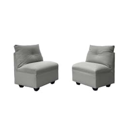 PAR BUTACAS MATEO CHENILLE GRIS PATA PLASTICA 1C