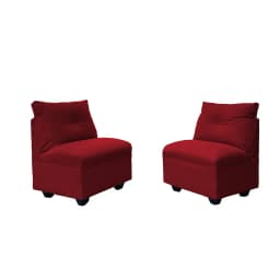 PAR BUTACAS MATEO CHENILLE ROJO PATA PLASTICA 1C