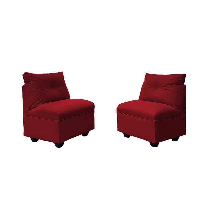 PAR BUTACAS MATEO CHENILLE ROJO PATA PLASTICA 1C