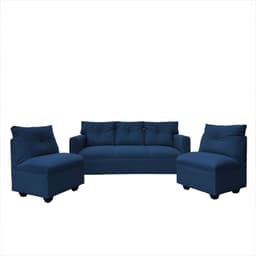 JUEGO LIVING MATEO CHENILLE AZUL PATA PLASTICA 3C1C1C