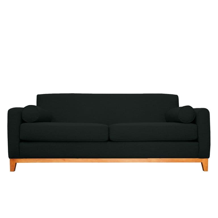 SOFA MELI FELPA NEGRO 3 CUERPOS