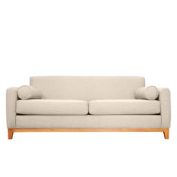 SOFA MELI CHENILLE TIPO LINO BEIGE 2 CUERPOS