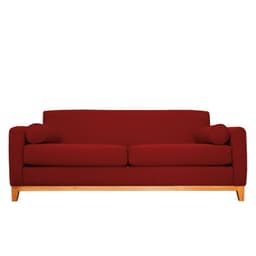SOFA MELI CHENILLE TIPO LINO ROJO 2 CUERPOS
