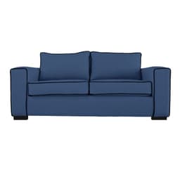 SOFA GABRO CHENILLE TIPO LINO AZUL 3 CUERPOS