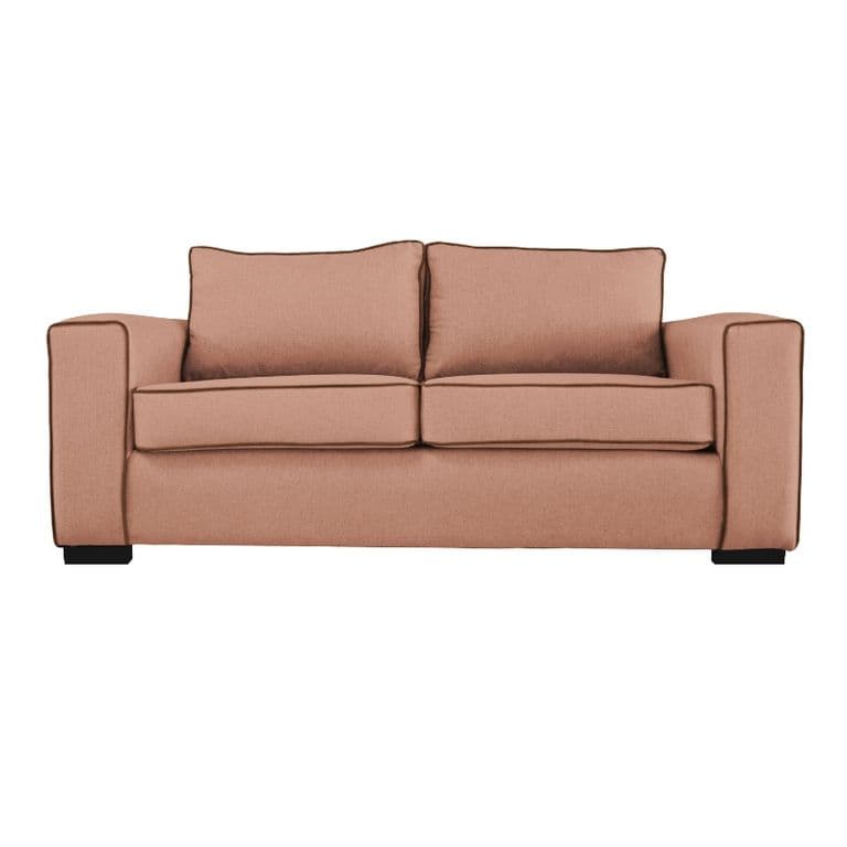 SOFA GABRO CHENILLE TIPO LINO PALO ROSA 3 CUERPOS