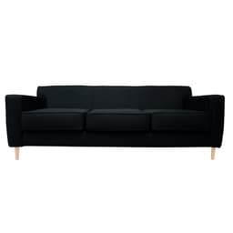 SOFA LILEN CHENILLE TIPO LINO NEGRO 3 CUERPOS
