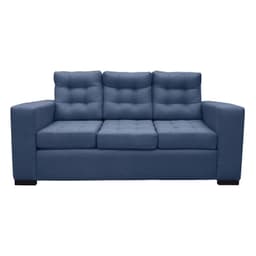 SOFA ANTU CHENILLE TIPO LINO AZUL 3 CUERPOS