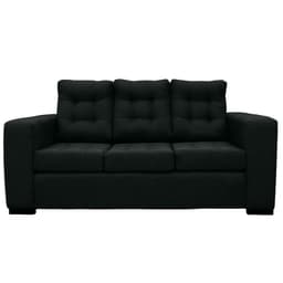 SOFA ANTU CHENILLE TIPO LINO NEGRO 3 CUERPOS