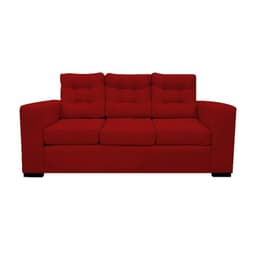 SOFA ANTU CHENILLE TIPO LINO ROJO 3 CUERPOS