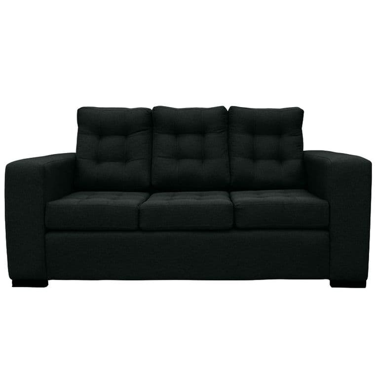 SOFA ANTU FELPA NEGRO 3 CUERPOS
