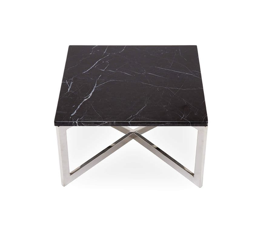 Mesa Lateral Yantai de acero y marmol 17x50x50