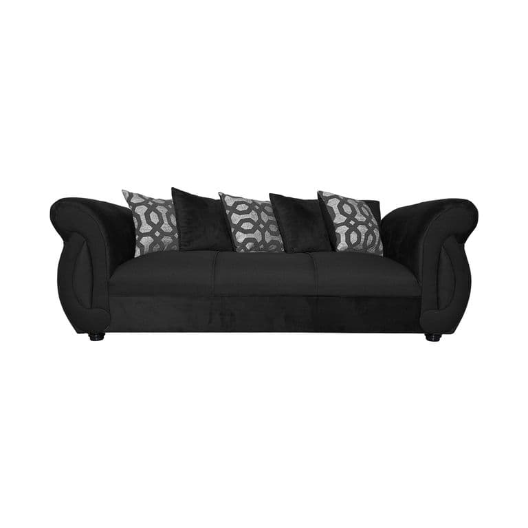 SOFA NEW DOMINGA NEGRO 3 CUERPOS